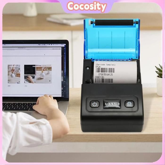 Cocosity imprimante détiquettes Bluetooth 4.0 Imprimante thermique Portable multifonction informatique imprimante Prise UE