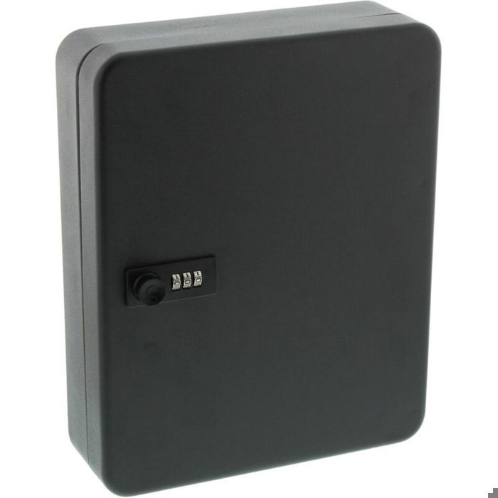 Armoire à clés avec code numérique 36 crochets tôle dacier noir mat