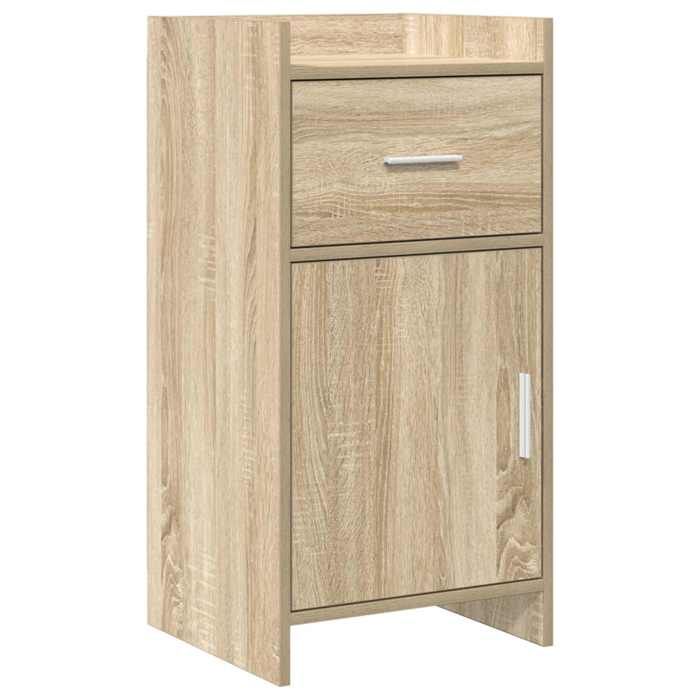 Bahut Séjour - Buffet DE rangement - bois dingénierie - chêne sonoma - 40 x 36 x 80 cm - 1 tiroir - 2 étagères 1953503