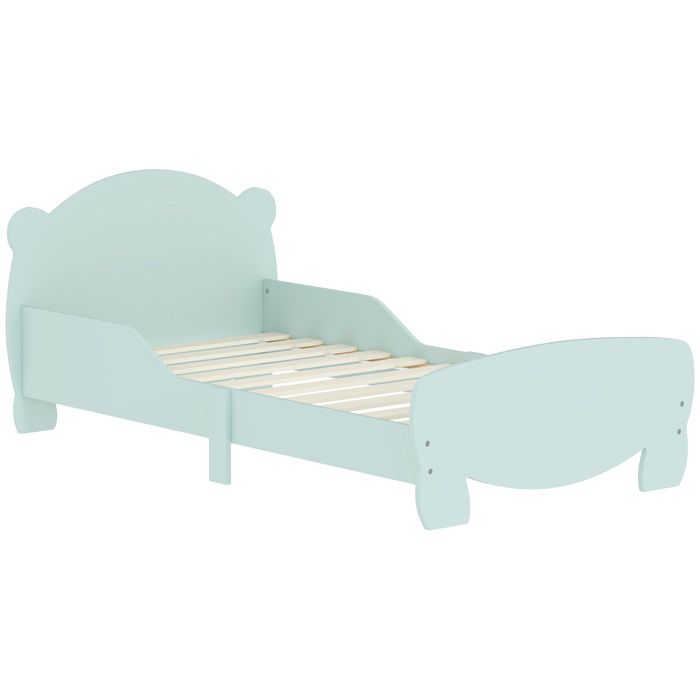 Lit enfant 70x140 cm avec barrières de sécurité thème dours pour garçons filles âgés de 3 à 6 ans vert Lit enfant 70x140 cm avec barrières de sécurité thème dours pour garçons filles âgés de 3 à 6 ans vert