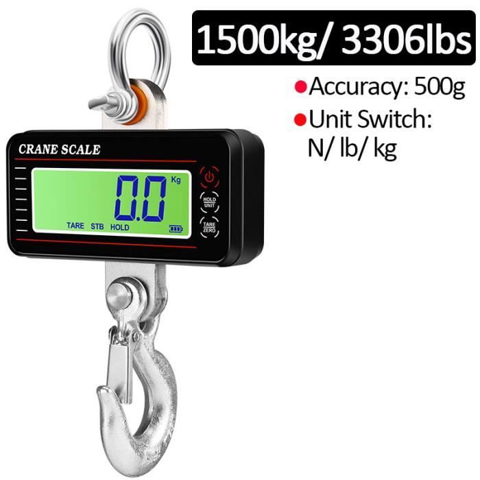 Balance Suspendue Hengrongshen - Jusqu'à 300 Kg, écran LCD En Kg/lbs/N - Parfaite Pour La Pêche, Les Bagages Et Le Gibier - 10