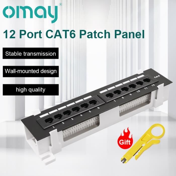 Kit D'outils Réseau 12 Ports Cat6 Panneau De Raccordement Rj45, Support ...