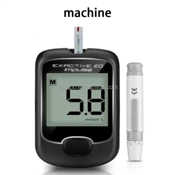 machine-Lecteur de glycémie médicale pour le diabète, analyse rapide du sang, papier de test, lancette, monit