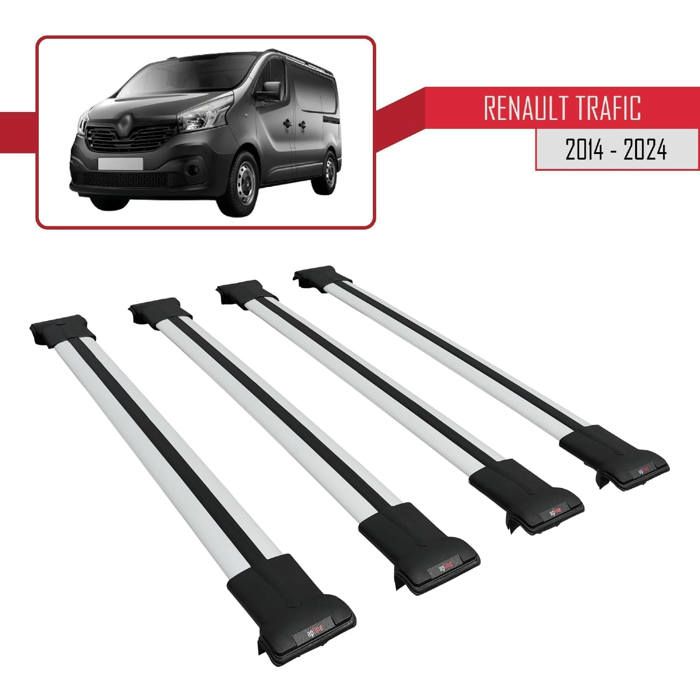 Barres De Toit Pour Renault Trafic 2014-2024 - Aluminium, Support 75kg - Garantie 2 Ans
