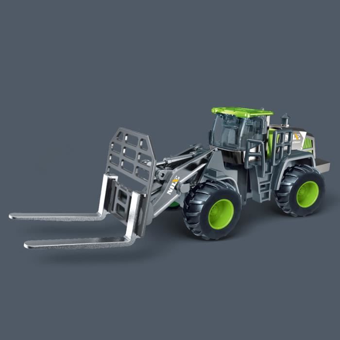 AKLOSIPY Jouet de Chariot élévateur pour Enfants – Modèle de Véhicule d'ingénierie de Construction – Chariot élévateur en Alliage avec Fonction de Traction pour 3 Ans et Plus