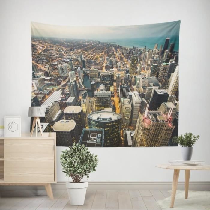 Tapisserie Murale Lion 3D Majestueux - Effet Impressionnant Pour Chambre, Salon Ou Plage - 180x230 Cm