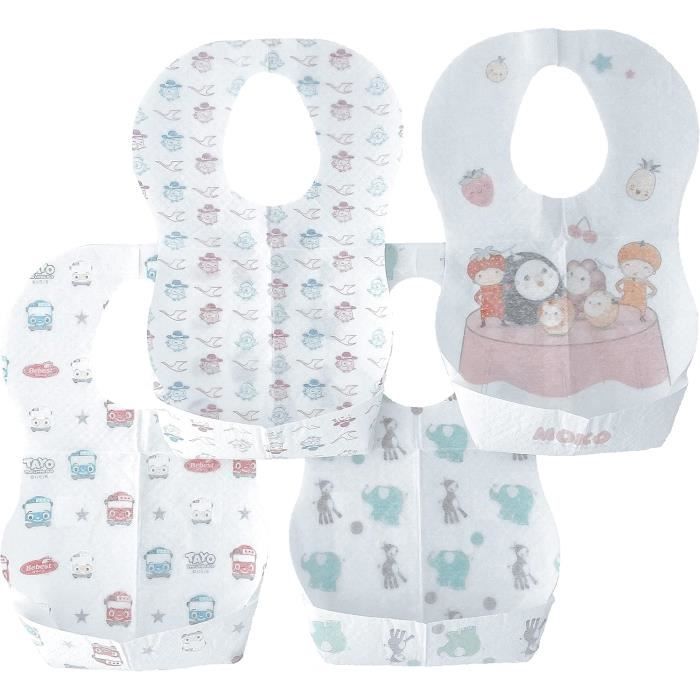 PMELCXD Bavoirs Jetables Avec 40 Pièces épaissir, Bavoirs Jetables Pour