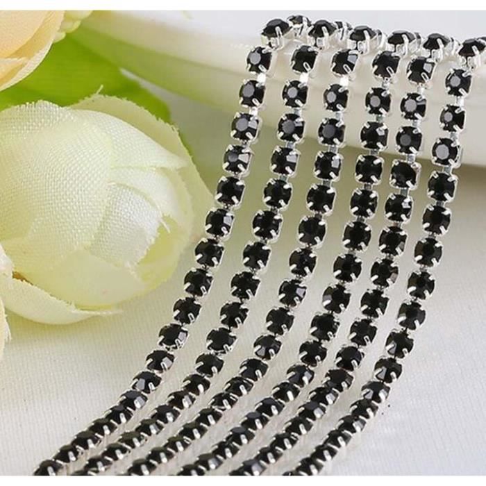 Chaîne De 10 Mètres De Coupe Chaîne De Griffe SS6 Perles De Cristal