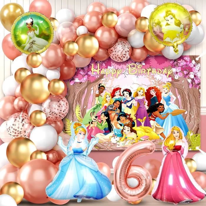 Décoration D'Anniversaire Pour Fille 6 Ans, Ballon 6E Anniversaire Rose - 10
