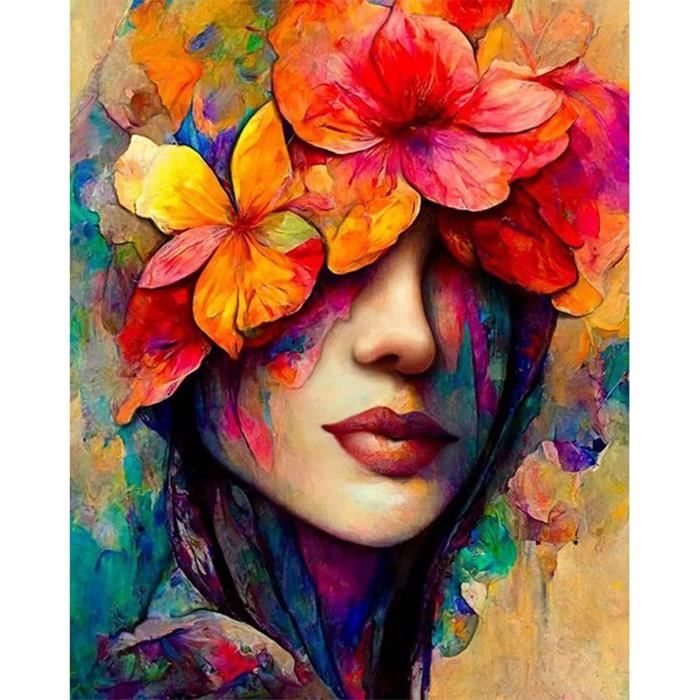 Peinture par Numero Adulte Fleurs Paysage Loisirs Créatifs Adultes, DIY Coloriage Numerote avec