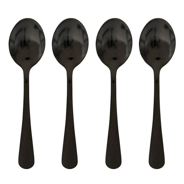 Lot de 4 Cuillères à Café en Inox Shadow 13cm Noir