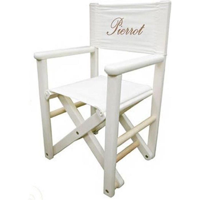 Fauteuil Metteur En Scene Blanc Personnalise Cdiscount Maison
