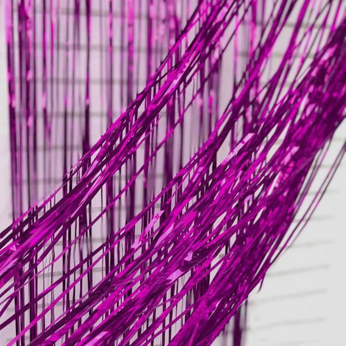 Rideau Paillette 12 Rideaux à Franges Dorées - Décoration Fête Scintillante 1x2.5m