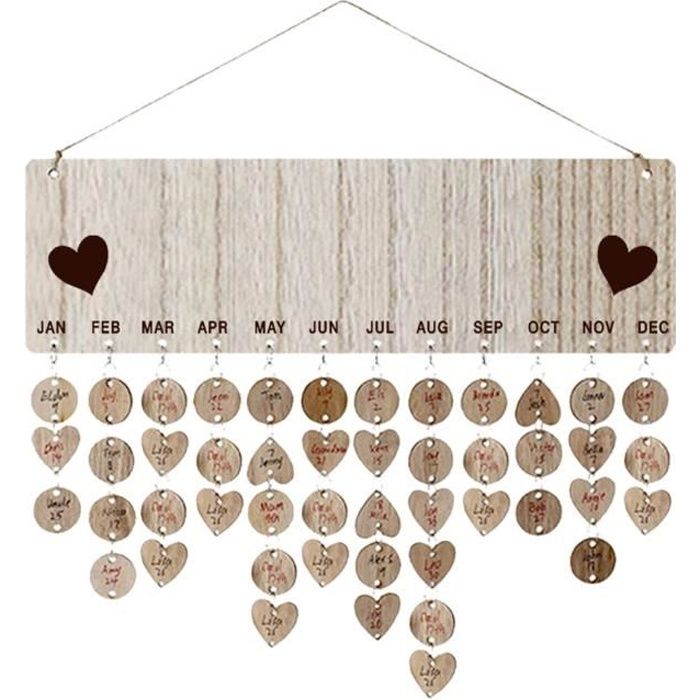 Argent Violet en Bois Coeur Suspendu Décoration Signe Plaque Hanger Cadeau Mère