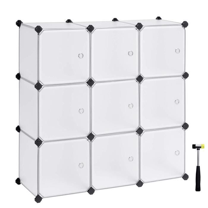 9 Casiers Étagère de Rangement Plastique Armoire avec ...