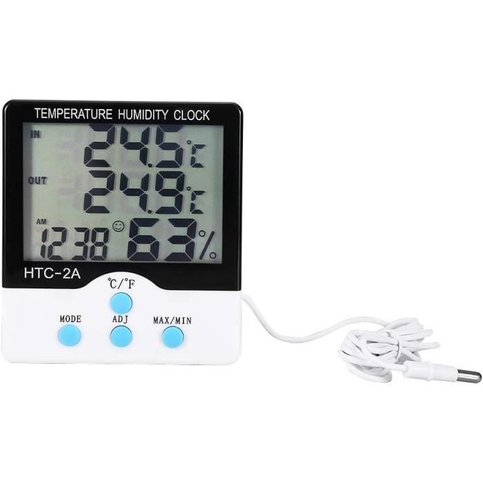 Thermomètre LCD Voiture – Intérieur/extérieur, Ventouse – Écran Numérique