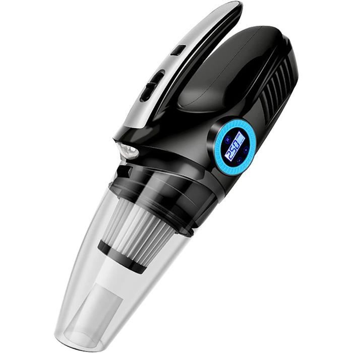 Aspirateur Voiture 6 En 1 Puissant 3500Pa - Mini Aspirateur Sans Fil + Souffleur + Nettoyeur + Coupe-Ceinture - Idéal Maison Bureau Auto