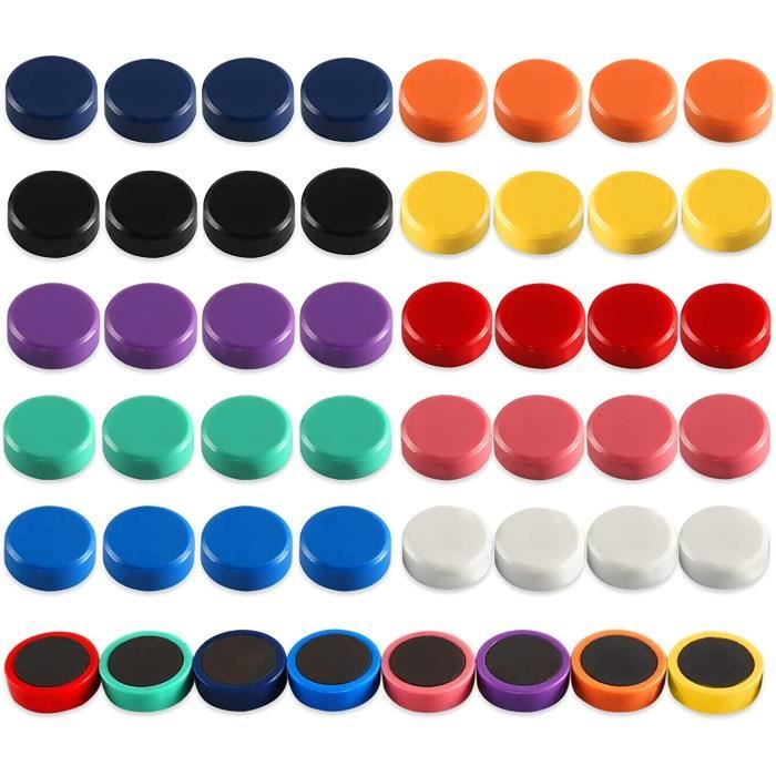 ZDZBLX Lot de 100 Aimant Frigo Magnet Frigo, Petit Rond Colorés Décoratifs Aimants Frigo (10 Couleurs
