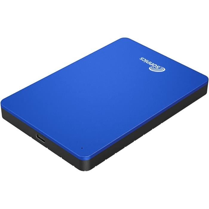 Disque dur externe 1 To-Slim ABS plastique portable HDD SATA 3.0 pour PC,  Mac, ordinateur portable, PS4, Xbox one Noir