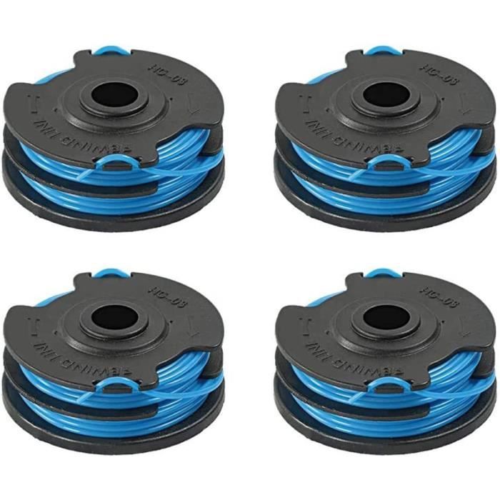 Greenworks Lot de 4 bobines de fil de rechange pour coupebordures Greenworks 29187 29082 29242