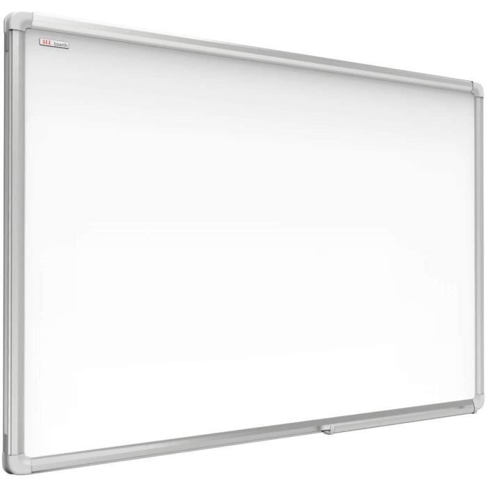 Tableau Blanc Magnétique Effaçable 60x40cm - Cadre Bois Noir - Pour école, Bureau, Maison - Marqueurs Et Aimants