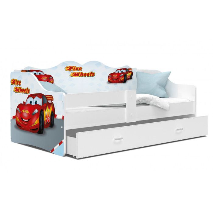 Lit banquette enfant 80 x 160 cm Cars - Matelas Oeko-Tex inclus Lit banquette enfant 80 x 160 cm Cars - Matelas Oeko-Tex inclus