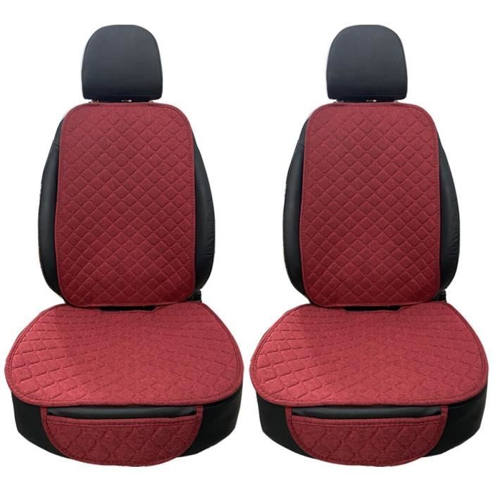 Housse de siège de voiture en lin housse de siège arrière universelle avant  arrière chaise de voiture black red 1 pc - Cdiscount Auto