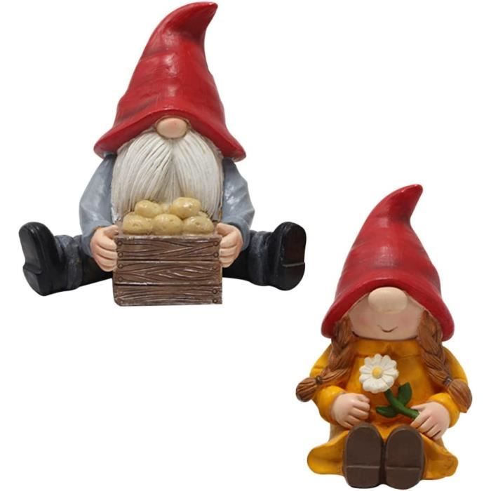 Lot De 7 Nains De Jardin En Micro Résine Colorée - Décoration Légère Et Portable - Accessoire De Paysage Féérique Pour Cadeau