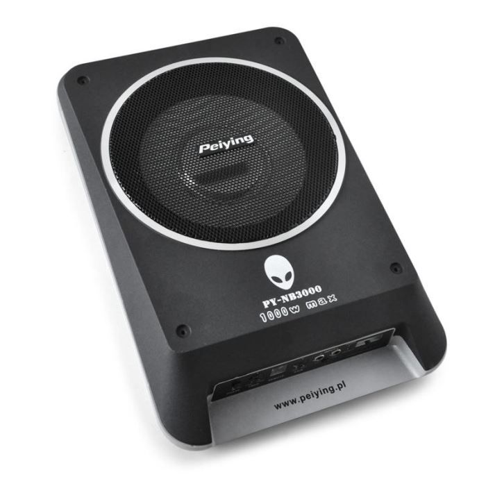Subwoofer Plat Auto - Peiying - NB-3000 - 20cm - 1000W - Corps en métal ultra-plat