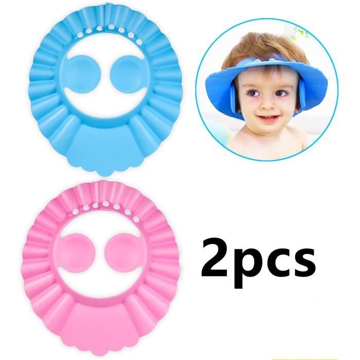 Bonnet de Douche Bébé Bleu - KENLUMO - Réglable Visière Bain - Protégez  Shampoing - Cdiscount Puériculture & Eveil bébé