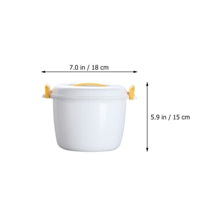 Cuiseur Vapeur 3 En 1 Pour Micro-ondes : Idéal Pour Riz, Pâtes Et Légumes Parfaits - 18 Cm (vert/orange)