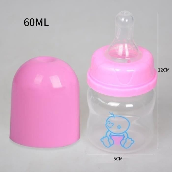 Mini biberon rose à eau ou jus 60 ml - maman sans notice
