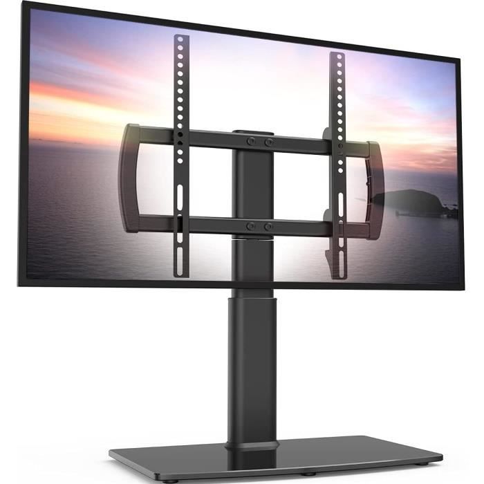 Support Universel Pieds Tele de 27 a 55 Pouce avec Reglable en Hauteur Rotation de +/- 40 degres pour TV Ecran LED LCD Plasm