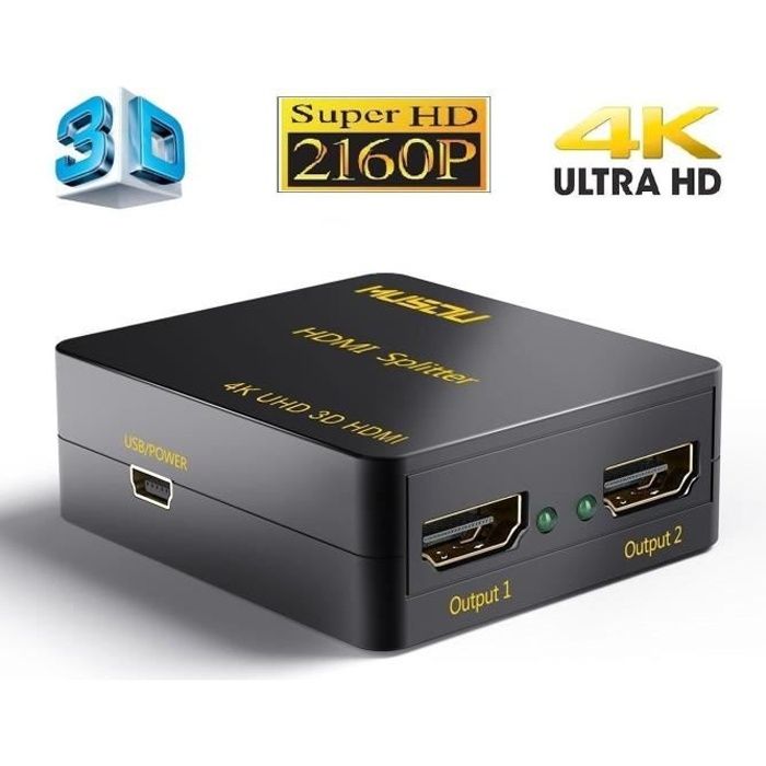 Switch HDMI Bidirectionnel Splitter HDMI 4K 3D 1080P HDCP Commutateur  Repartiteur HDMI [1 Entrée 2 Sorties / 2 Entrée 1 Sorties] - Cdiscount TV  Son Photo