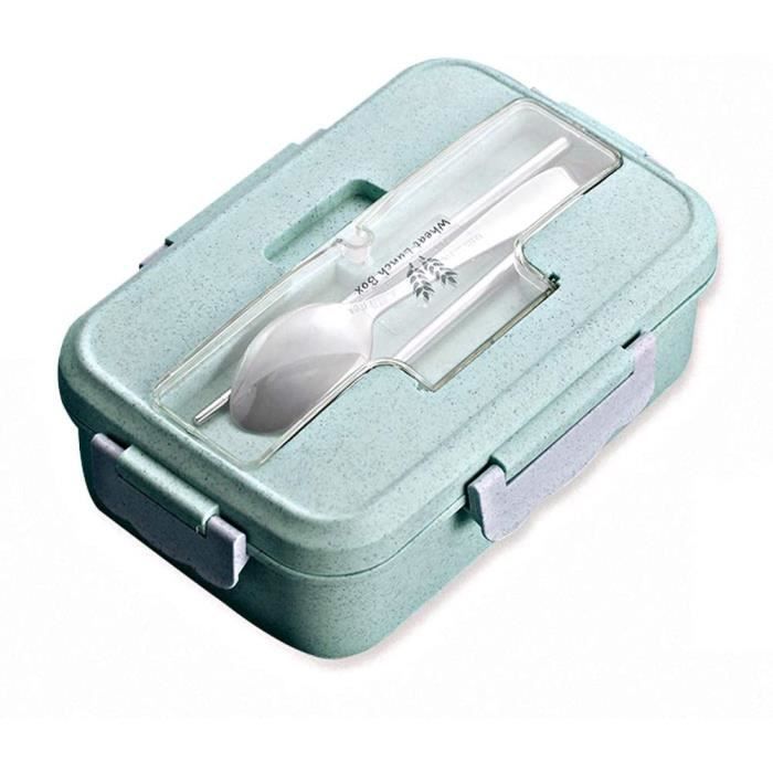 Rangement Repas Portable Boîte Bento Inox 800ml - 2 Compartiments Amovibles - Étanche & Sans BPA - Enfant/Adulte - Idéale École/Bureau Lunch Box Sans BPA