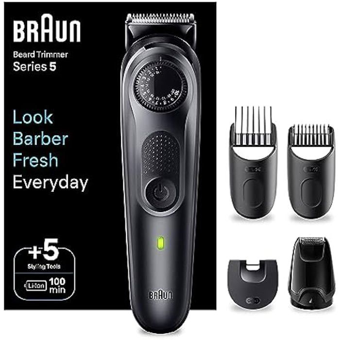 Tondeuse à barbe BRAUN BT5420 Lame ultra pointue 40 réglages de longueur Autonomie 100 min