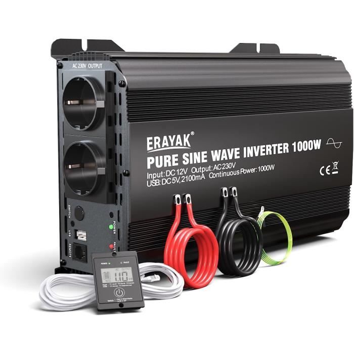 Convertisseur 12V → 230V – 2000W Solartronics – Onde Pure – Pour Camping-car/bateau