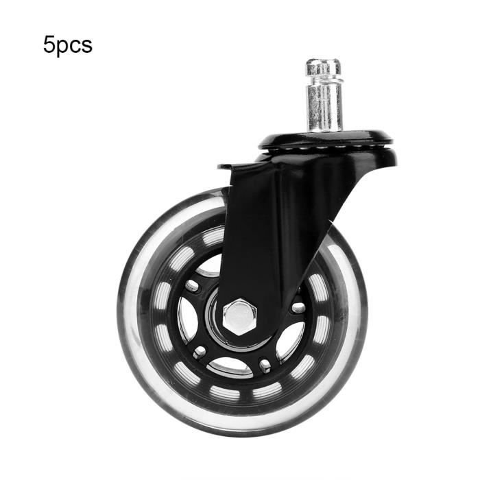 Lot De 5 Roulettes Pivotantes Universelles Pour Chaise De Bureau - Remplacement Facile