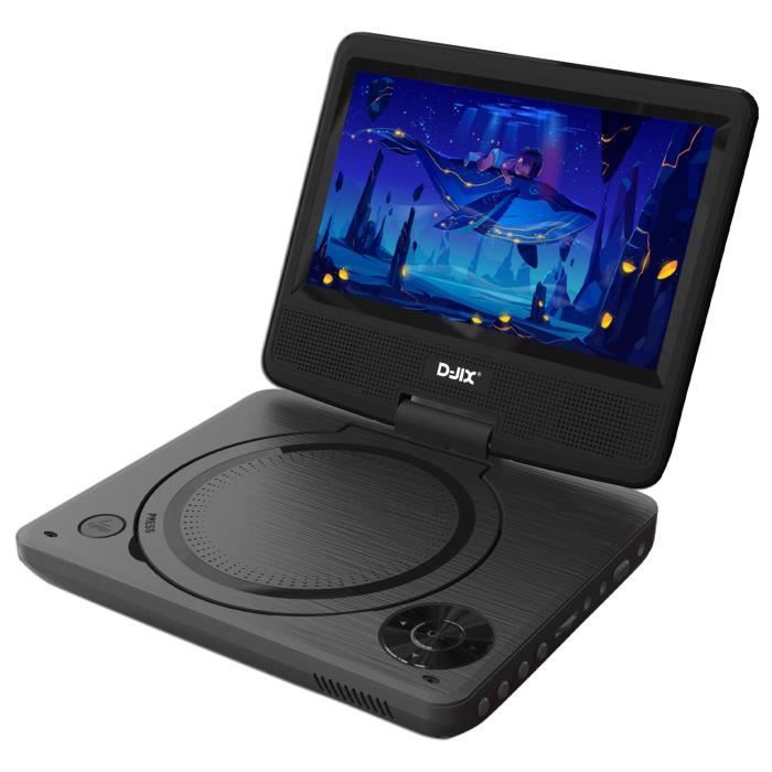 Lecteur DVD Portable D-JIX PVS 706-20 - Écran 7 rotatif - USB/SD - Contrôle Parental - Noir