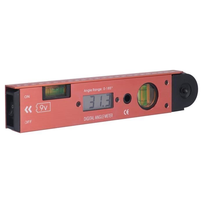 Goniomètre Numérique En Acier Inoxydable - Mesure D'angle 0-180° - Précision ±0,5° - Pour Menuiserie, Construction - 12