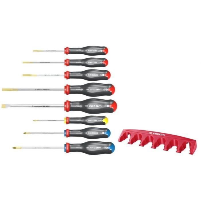 Coffret de 8 Tournevis Protwist FACOM AT.8PB FenteProzidrivPhillips