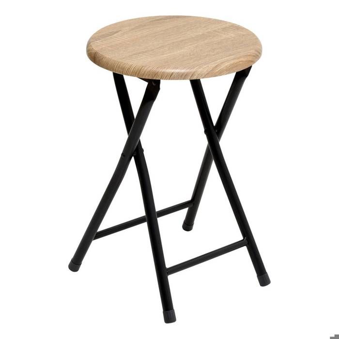 Tabourets pliants effet bois naturel - 5five Tabourets pliants effet bois naturel - 5five