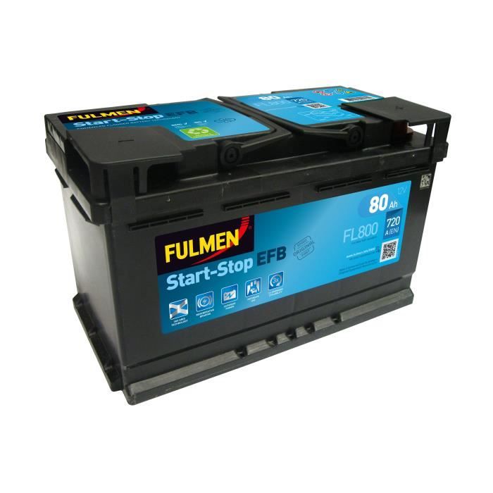 Fulmen - Batterie voiture Fulmen Start-Stop EFB FL800 12V 80Ah 720A-Fulmen  - Cdiscount Auto
