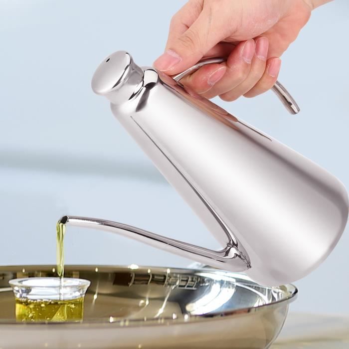 Huilière Conique En Verre Soufflé Classe Italy - 125 Ml Avec Système Anti-Gouttes - Pour Huile, Vinaigre - Idéale Cuisine & Table