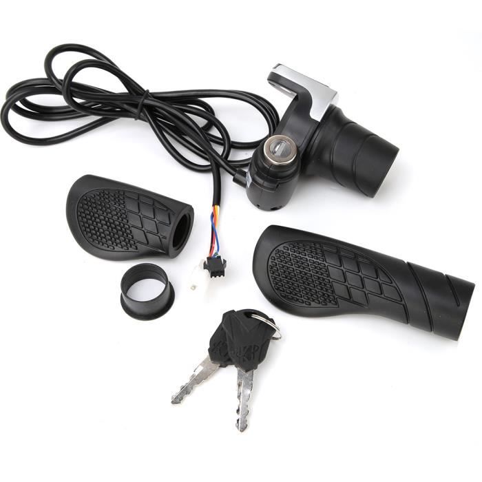 Poignée D'accélérateur Pour Vélo électrique 24V 36V 48V - Guidon Scooter, Ebike - Noir