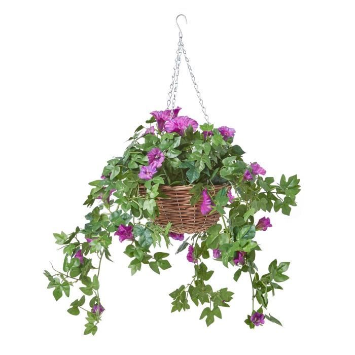 Plante tombante artificielle Pétunias violets en pot - Cdiscount Maison
