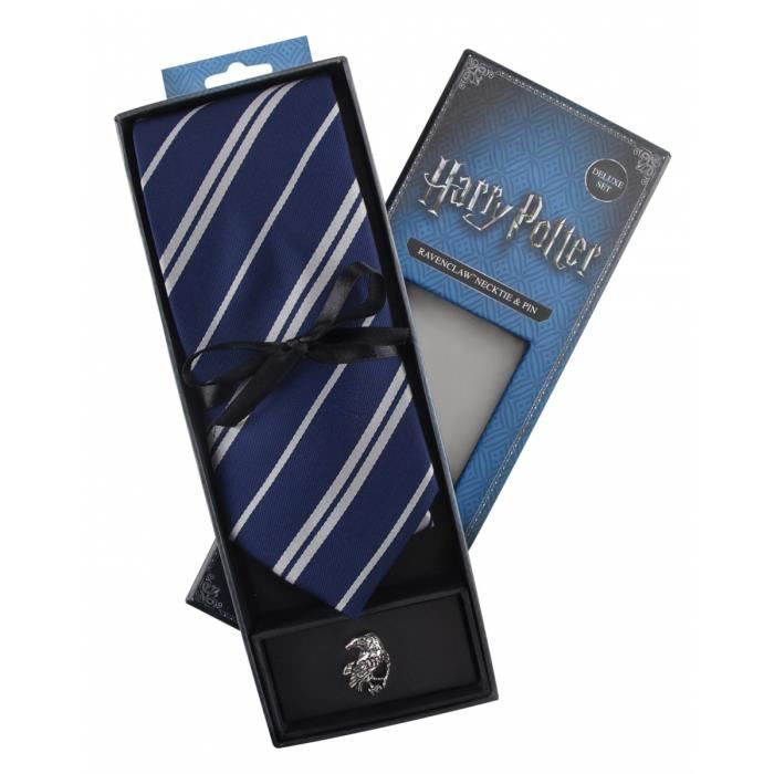 cravate Harry Potter Serdaigle avec la broche