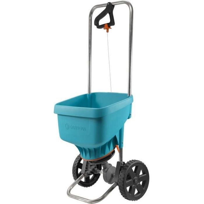 GARDENA Epandeur à engrais XL sur roues – Capacité 18L – Surface 800m² max – Largeur d’épandage 6m – Protection corrosion – (436-20)