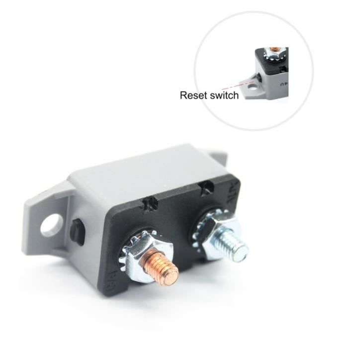 Disjoncteur Manuel Réarmable 12V/24V - 10A à 100A Pour Voiture, Bateau, Audio - 8