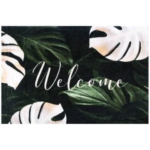 Tapis boston - IDMAT - 50 x 80 cm - Jungle welcome - Fibres 100% polyamide - Impression encre sublim